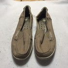 Crocs Walu Canvas Loafers Womens 8 Beige Slip On Boat Shoes