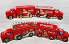 Coca-cola Delivery Truck Tins 10  Santa Claus Lot Of 4