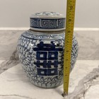 Antique Chinese Blue   White Porcelain Ginger Jar 10    Tall Beautiful