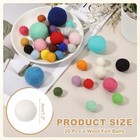 20 Pcs Wool Felt Balls Beads  1 2 Inch Handmade Felt Pom Poms  White