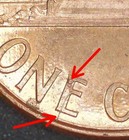 2004 Lincoln Memorial Cent U s  Die Crack chip Error Coin 