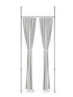 Curtain Rod 36  Modern contemporary Metallic Nickel Umbra 1012718-765-rem  2-pk 