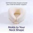 Mellow Ergonomic Travel Neck Pillow With Carrying Case Memory Foam Airplane Car