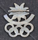 1936 Garmisch Winter Olympics Edelweiss Badge     Germany     Enamel   Nickel