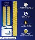 Jerusalem Candles Havdalah Candle - Braided Yellow - Flat Havdallah Candles -   