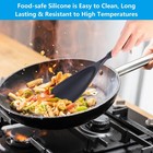 Multifunction Silicone Spatula Spoon - Premium Kitchen Long  Black - 2 Pack