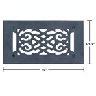 Black Heat Air Vent Grille Cast Aluminum Victorian Finish Register Pack Of 4