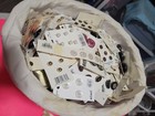Vintage Huge Lot Of A Basket Of Over 300 Button Cards All Complete