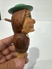 Vintage  Mechanical Bottle Stopper - Hand Carved