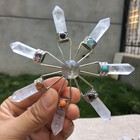 Natural Clear Quartz Crystal Energy Generator 7 Chakra Stones 1pc
