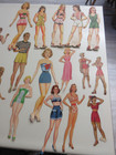 Vtg 60  Paper Doll Lot 1930s 19740s1950s 1960swwii Dresses Outfits