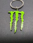 Defect Monster Energy Drink Keychain Key Ring Green Logo Metal Enamel Swag  