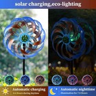 Solar Wind Spinner Outdoor Kinetic Metal Garden Yard Decor