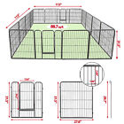 32   H Pet Dog Playpen Fence Large Crate 16 Panels Pet Kennel With Door Outdoor