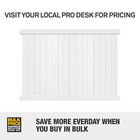 Pembroke 6 Ft  H X 8 Ft  W White Vinyl Privacy Fence Panel Kit