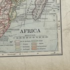 Antique 1916 Multicolored Political Map Of Africa 12   x10   