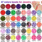9360pcs Clay Beads Bracelet Making Kit 46colors Flat Friendship Polymer Heish   