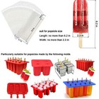 Miaowoof 200pcs Popsicle Bags Ice Cream Bags Ice Pop Bags self-sticking  