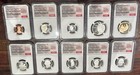 1776-2026 Us Mint  10 Coin Silver S  Proof Set  Ngc Pf70 250 In Stock  Duel Date