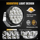2  7  Round Led Pods Driving Light Bar White Amber Drl Flood Spot Suv Offroad Atv