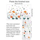 6 Pieces Flowers Wall Decals Vinyl Flowers Wall Stickers Removable Orange
