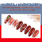Red Chrome Nail Powder Metallic Mirror Effect Dust Glitter Glazed Manicure Decor
