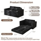 Convertible Futon Sofa Bed  59  Boneless Couch For Living Room Folding Corduroy 
