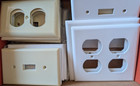 Lot Of New used Electrical Parts  Switches  Outlets  Metal plastic  Some Screws