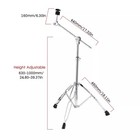 2x Straight Boom Cymbal Stand Double Braced Heavy Duty Alloy Tripod Stand Holder