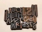 Vintage Wood Letterpress Type Blocks From Working Print Shop - Mixed Font 