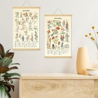 2pcs Vintage Floral Poster Hanging Retro Botanical Home Wall Art Decor