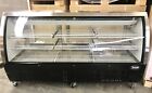 Deli Case New 72  82  Black Glass  Refrigerated Display Bakery Pastry Meat