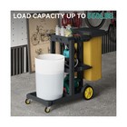 Yitahome Cleaning Carts On Wheels  Janitorial Cart  3-shelf Commercial Tradit   