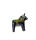 Vintage Swedish Dala Horse Hand Painted Wood Folk Art Figurine With Tag