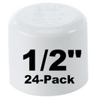 24-pk 1 2 In  Schedule 40 Pvc Caps end Plugs Nsf Pipe Fitting-socket Sch40 Astm