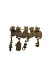 Vintage Gold Tone Six Kittens Cats Kitties Dangle Toys Cat Food Cute Brooch Pin