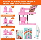 Button Maker Machine Multiple Sizes 1 26 1 73 2 28 Inch Pin Maker Machine 150pcs