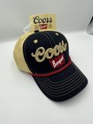 Coors Banquet Hat Snapback Embroidered Spellout Beer Adjustable Cap  Navy Golden
