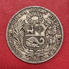 1890 Tf Peru Un Sol Silver Coin 90  25g 22 5g Asw  a 