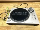 Technics Sl-1200mk7 Silver With Dust Cover Direct Drive Dj Turntable Tested Used