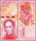 25 X Venezuela 20000  20 000  Bolivares  2016 2017 About Unc Banknotes
