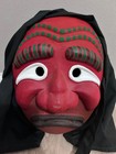 Traditional Korean Red Monk Wooden Mask     Hand Painted Folk Art