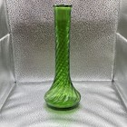 Bud Vase Green Swirl 9    H