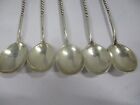 5 Antique Imperial Russian Late 1800 s 84 Silver Engraved Caviar Spoons