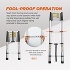Telescoping Ladder Aluminum Extension Step12 5 Ft Multi-use Portable300 Lbs Load