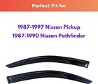 Rain Guards Fit For 1987-1997 Nissan Pickup  Out-channel Window Visors Vent Wind