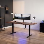 Vivo Manual 71    X 30    Stand Up Desk  Dark Walnut Table Top  Black Frame