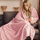 Fuzzy Large Fleece Throw Blanket Super Soft Fluffy Dusty Pink 50x70 Inch