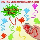 200pcs Glitter Sticky Hand Party Favors For Kids Birthday Supplies Goodie Bag   