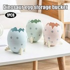Arinda Trash Can Dinosaur Egg Desktop Storage Bucket Clamshell Large Pink